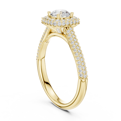 Emerald Three Stone Lab Grown Diamond Ring
