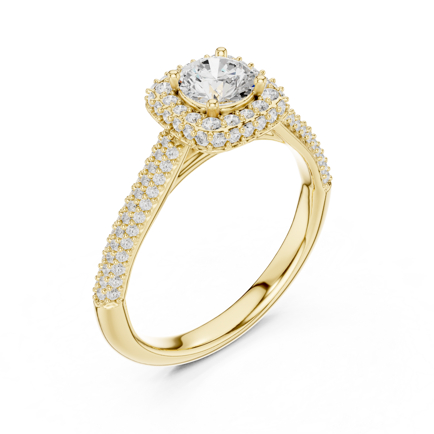 Emerald Three Stone Lab Grown Diamond Ring