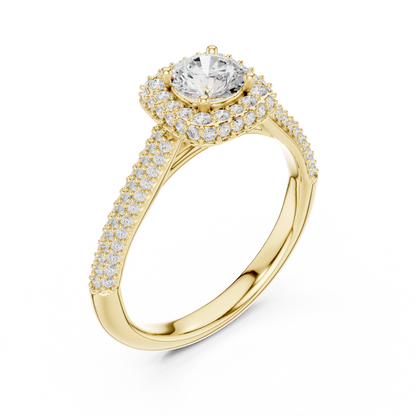 Emerald Three Stone Lab Grown Diamond Ring