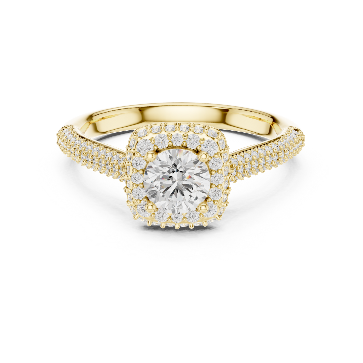 Emerald Three Stone Lab Grown Diamond Ring