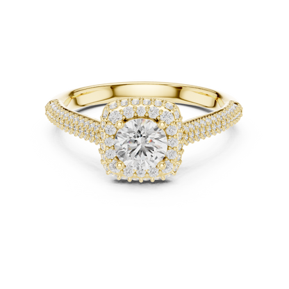 Emerald Three Stone Lab Grown Diamond Ring