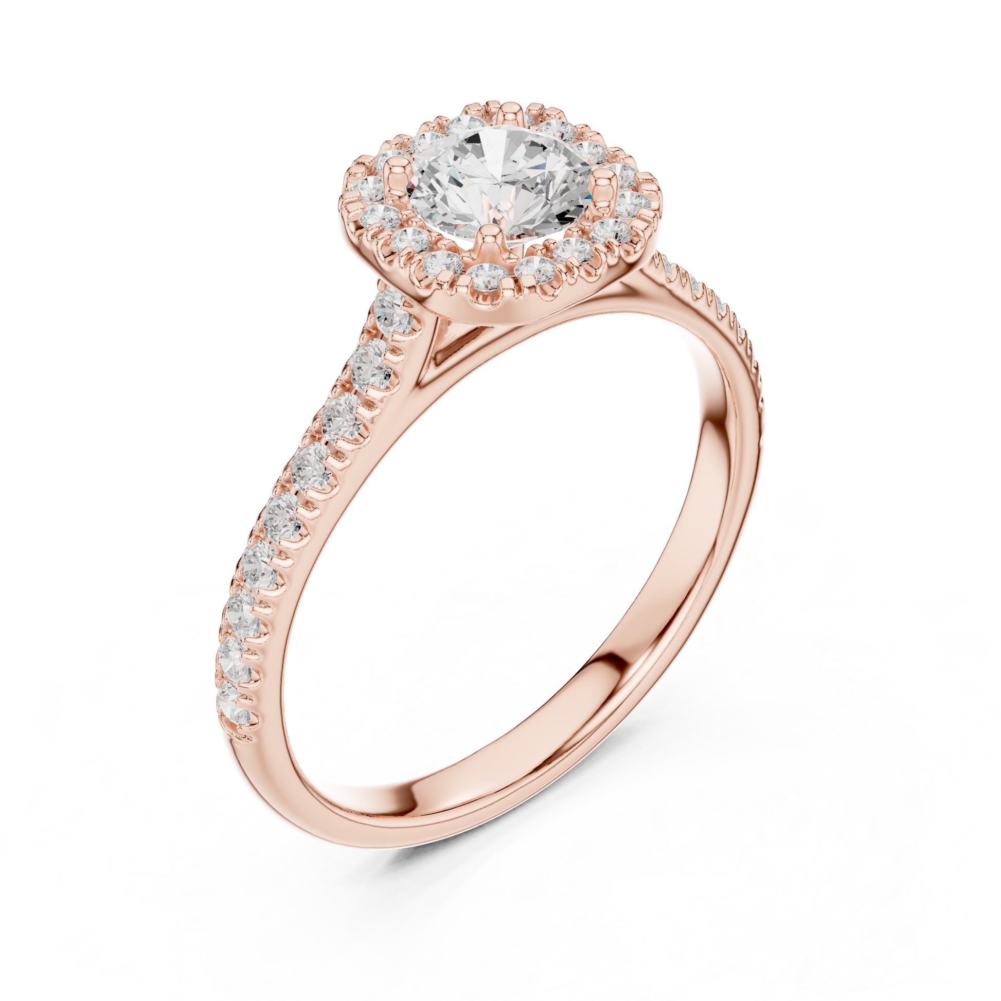 Mixed Shape Lab Grown Diamond Halo Ring