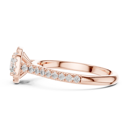 Mixed Shape Lab Grown Diamond Halo Ring