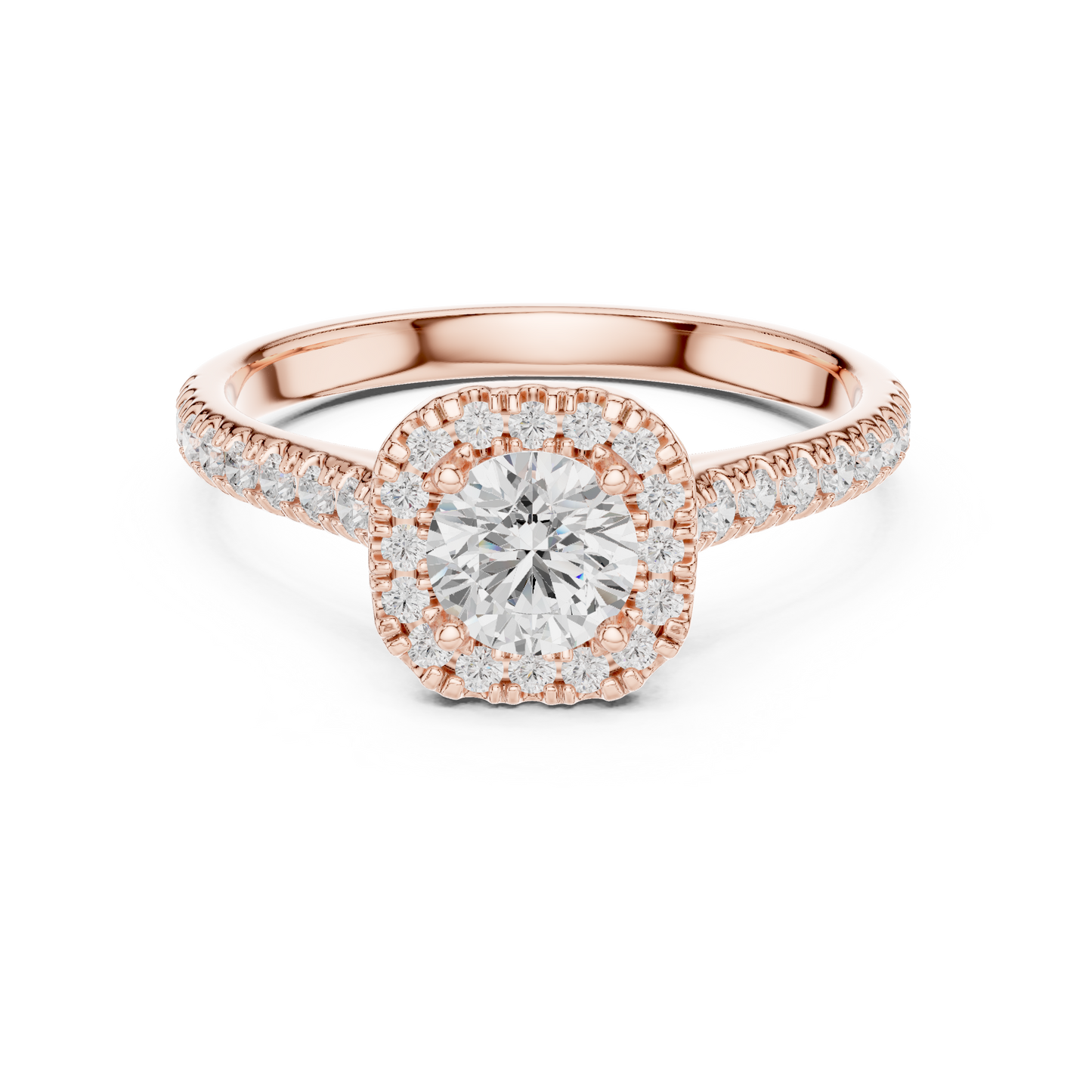 Mixed Shape Lab Grown Diamond Halo Ring