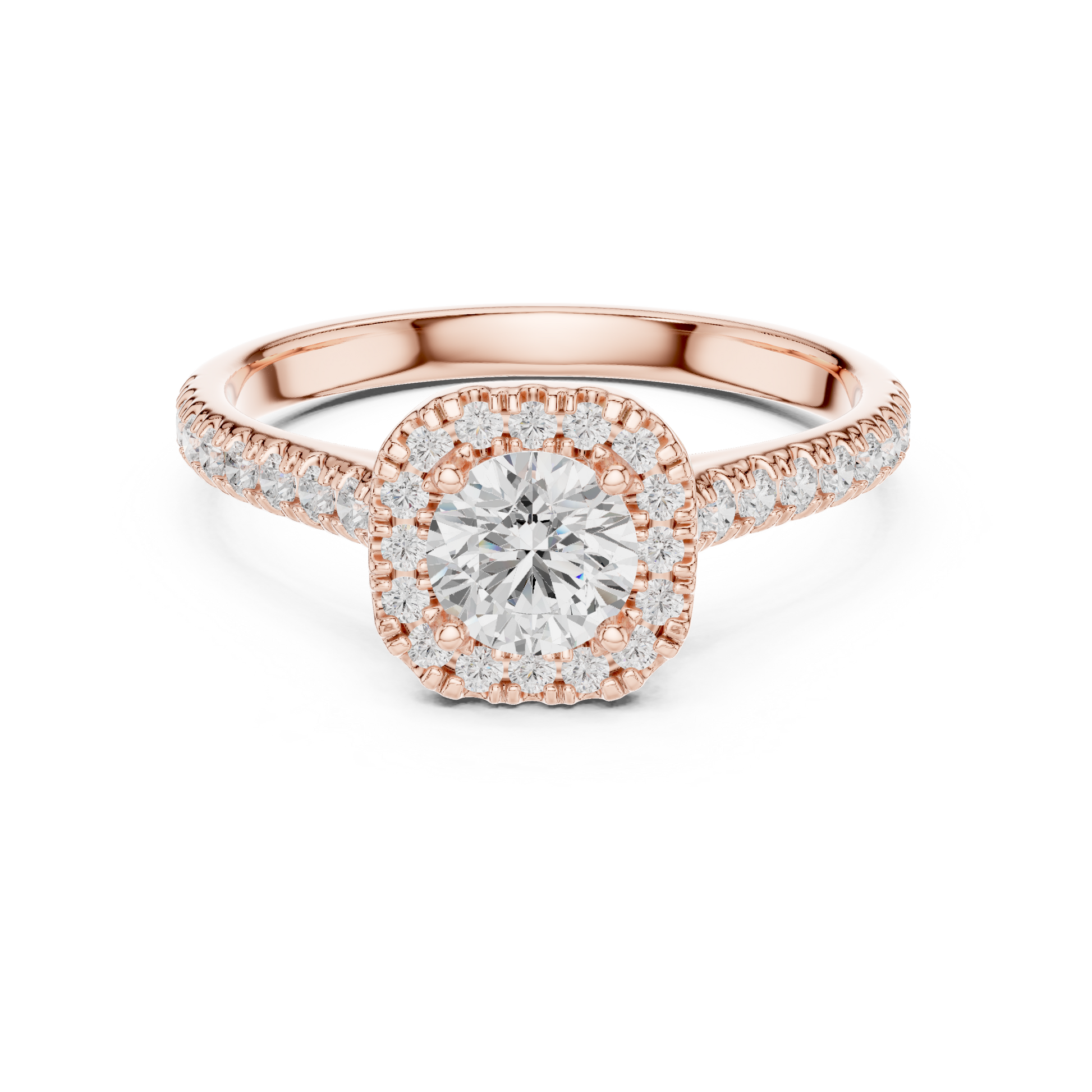 Mixed Shape Lab Grown Diamond Halo Ring