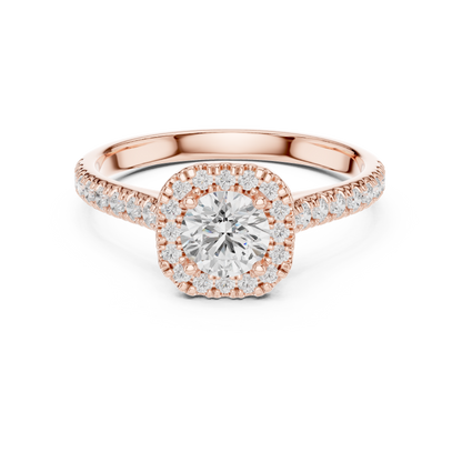 Mixed Shape Lab Grown Diamond Halo Ring