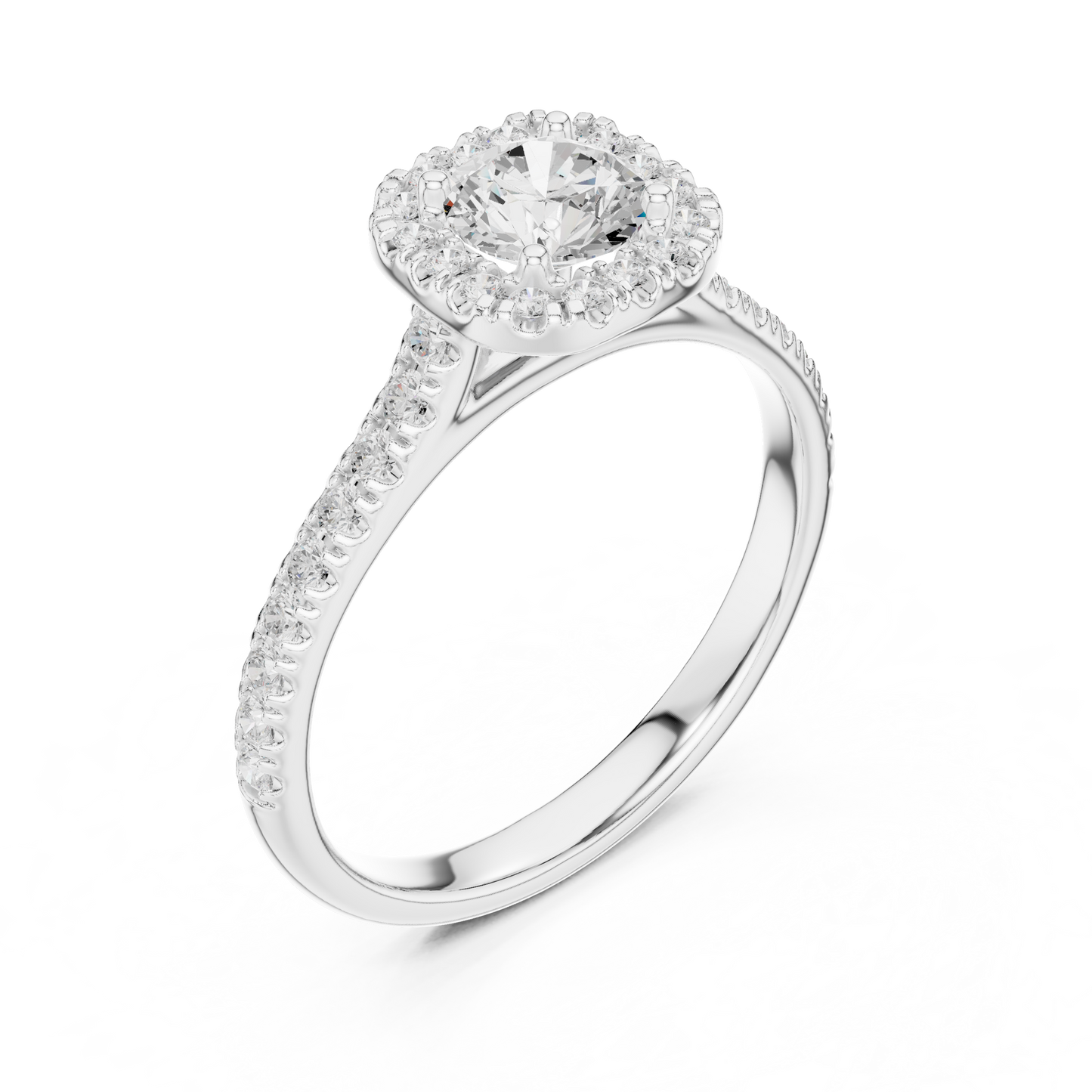Mixed Shape Lab Grown Diamond Halo Ring