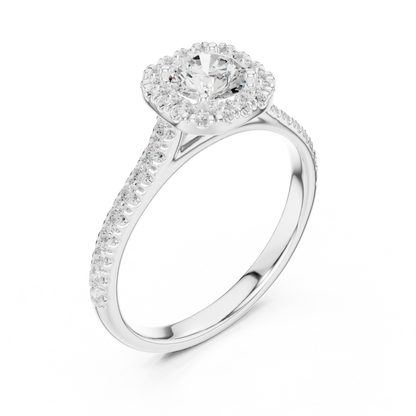 Mixed Shape Lab Grown Diamond Halo Ring