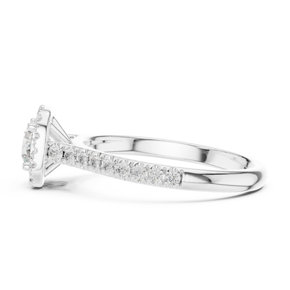 Mixed Shape Lab Grown Diamond Halo Ring