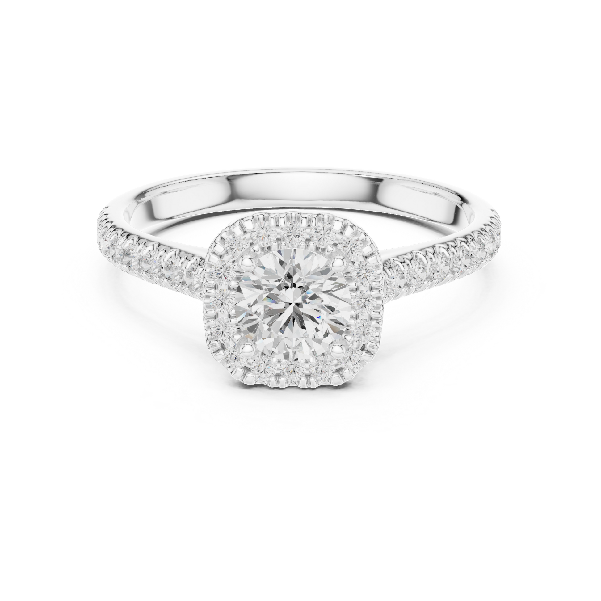 Mixed Shape Lab Grown Diamond Halo Ring