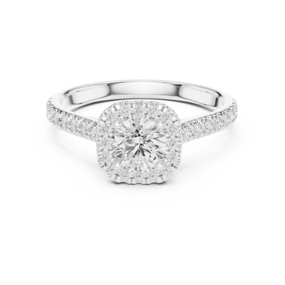 Mixed Shape Lab Grown Diamond Halo Ring