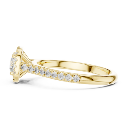 Mixed Shape Lab Grown Diamond Halo Ring