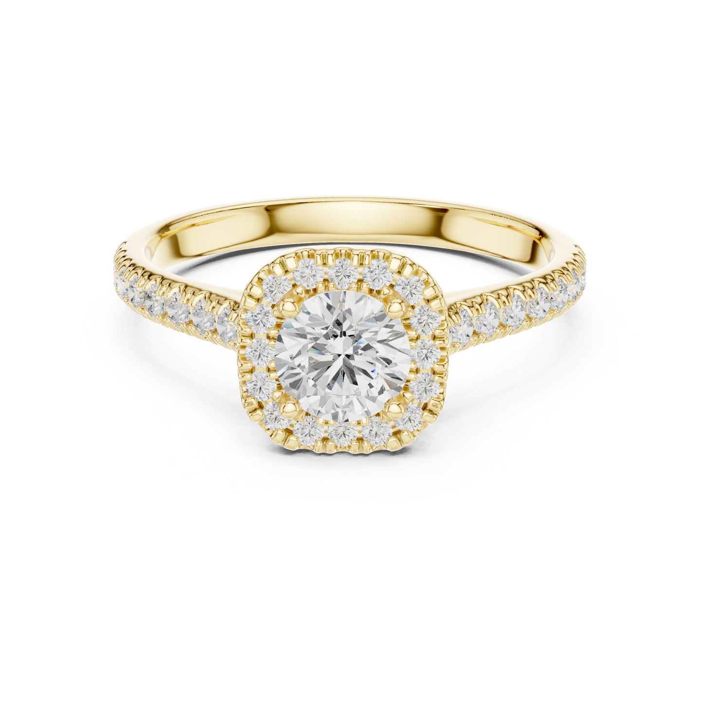 Mixed Shape Lab Grown Diamond Halo Ring