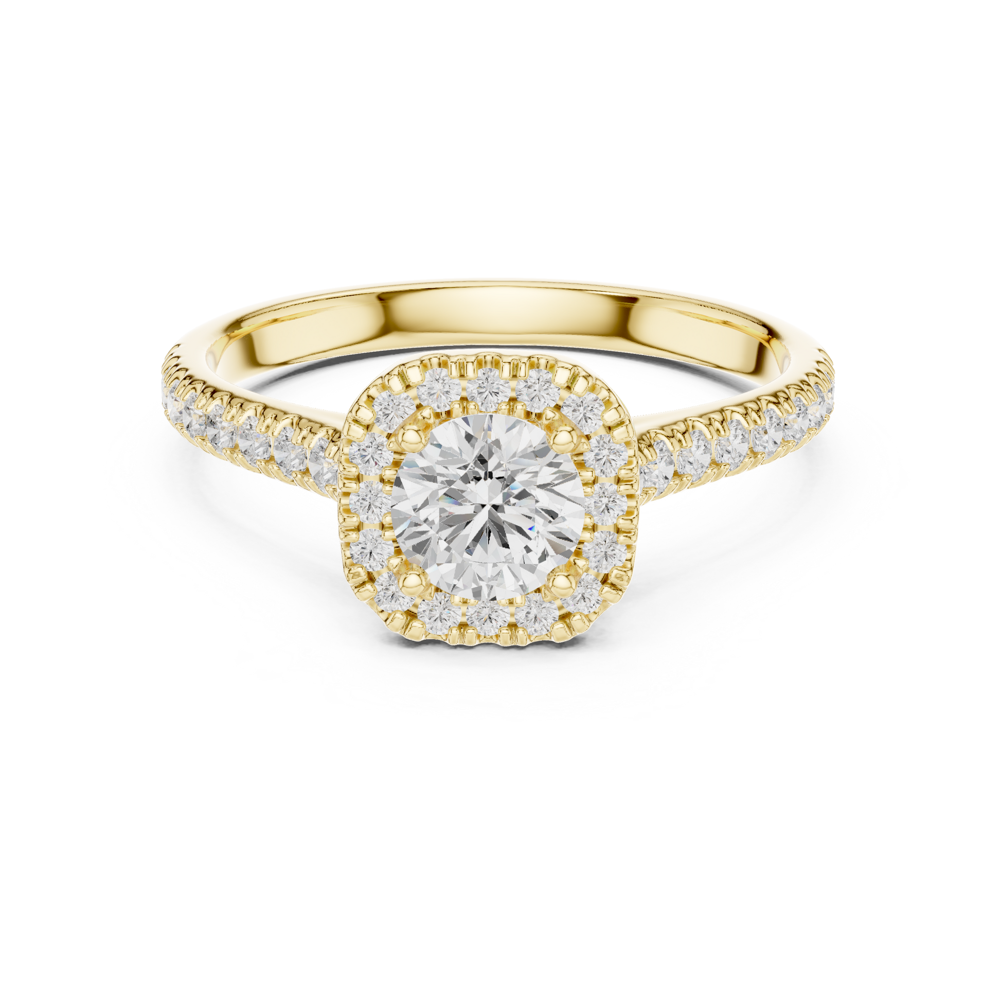Mixed Shape Lab Grown Diamond Halo Ring