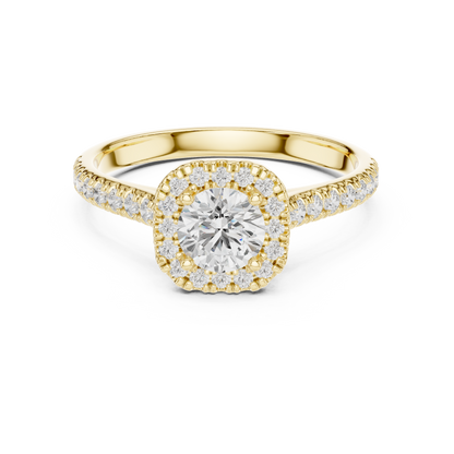 Mixed Shape Lab Grown Diamond Halo Ring