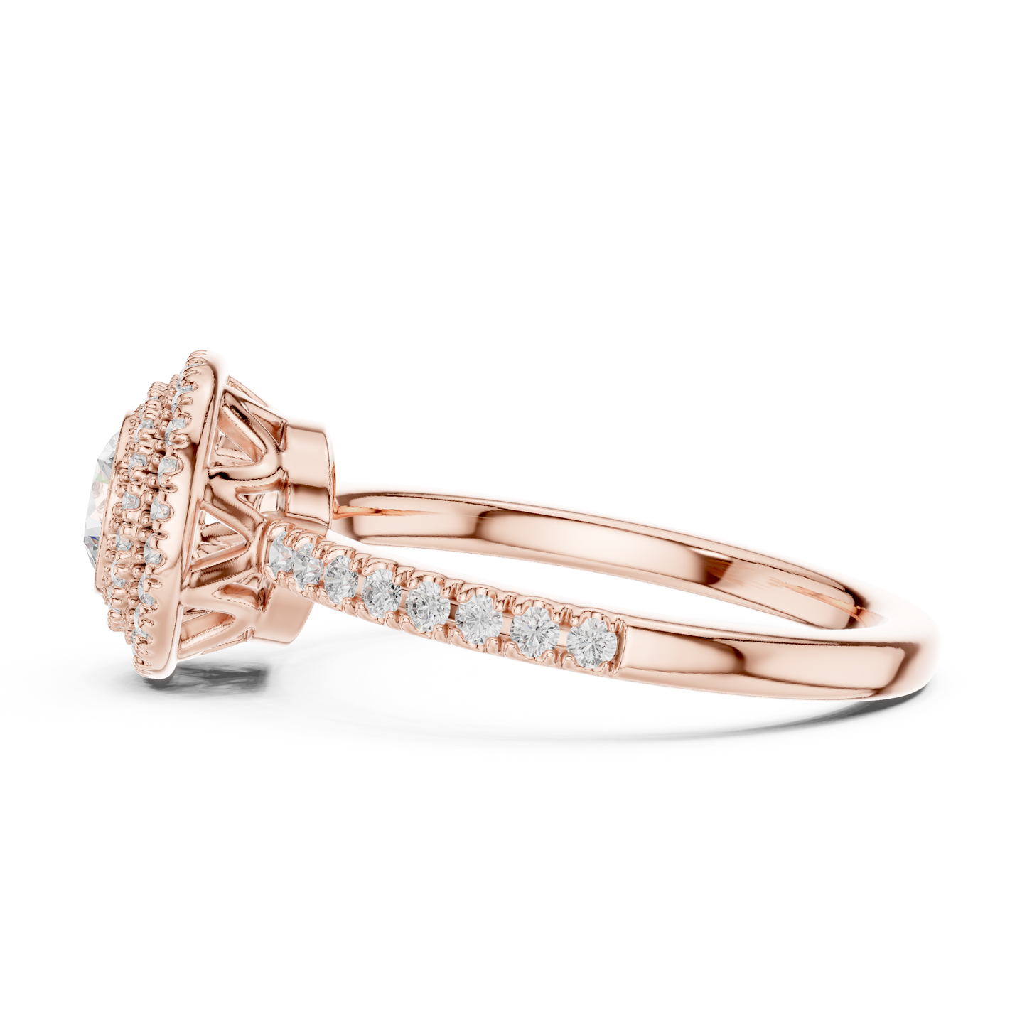Round Halo Lab Grown Diamond Ring