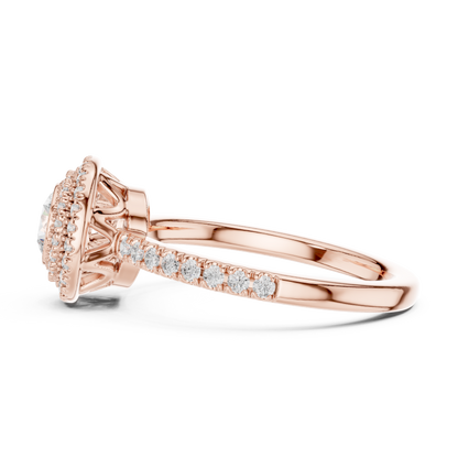 Round Halo Lab Grown Diamond Ring