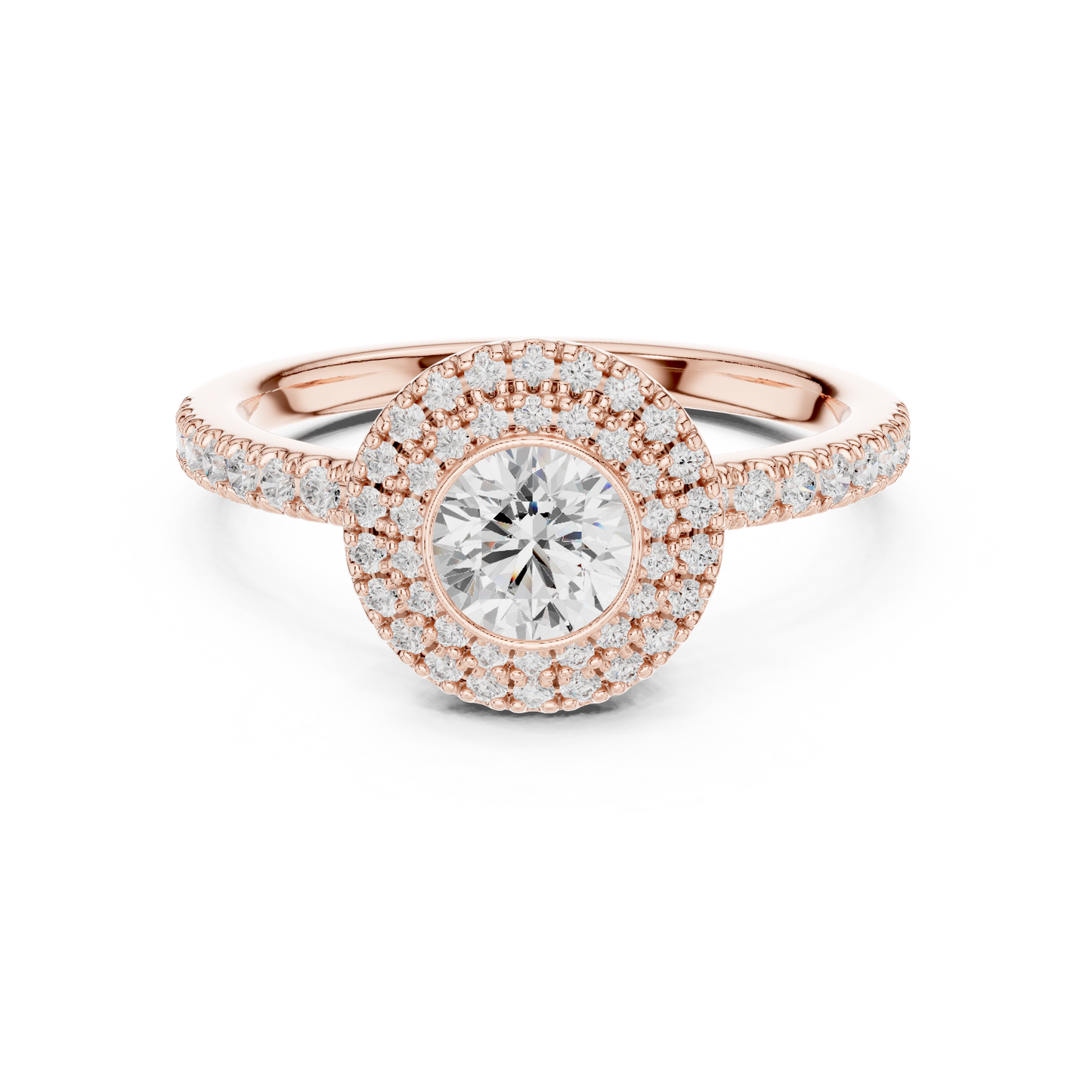 Round Halo Lab Grown Diamond Ring