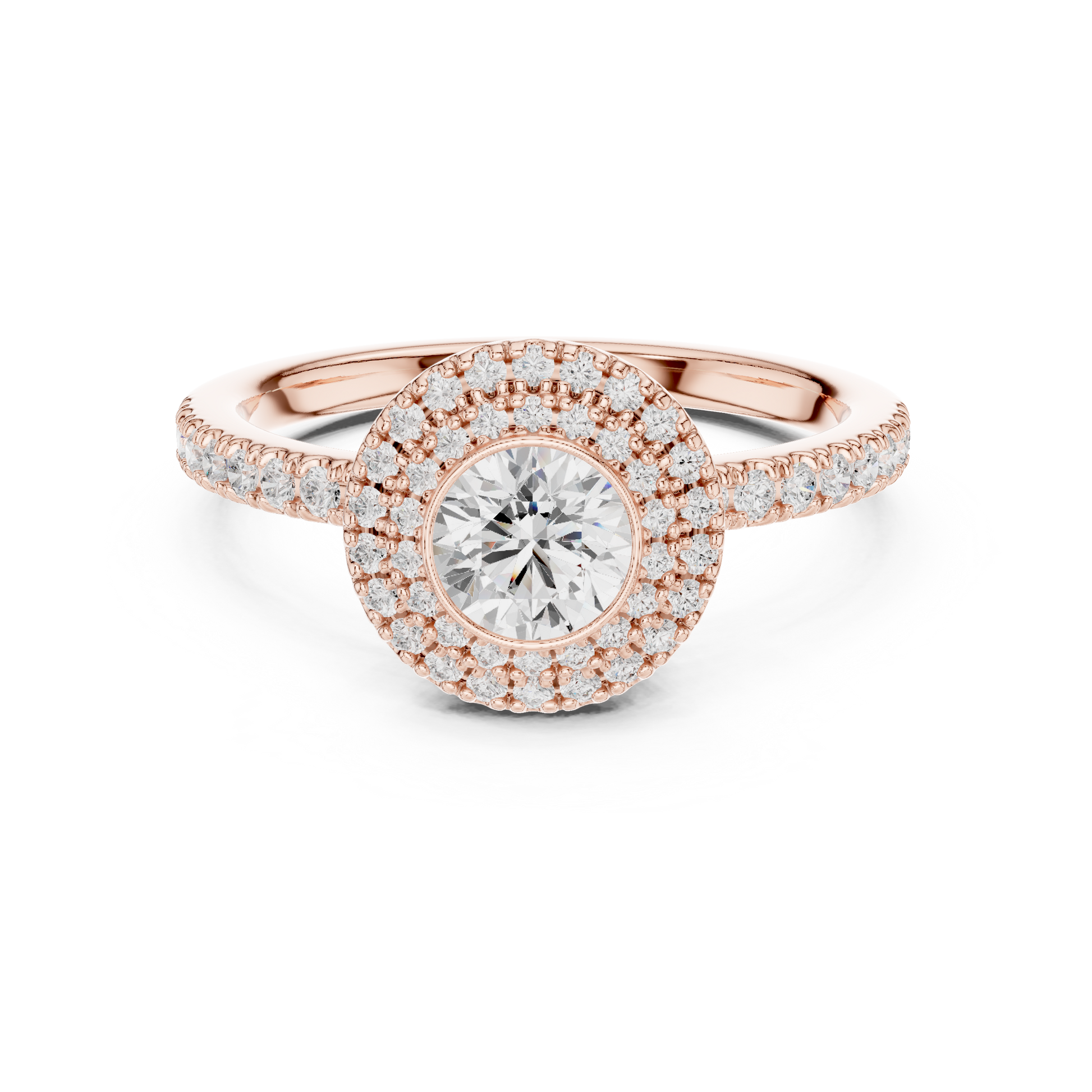 Round Halo Lab Grown Diamond Ring
