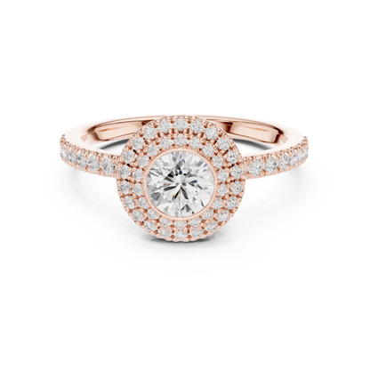 Round Halo Lab Grown Diamond Ring