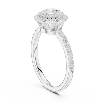 Round Halo Lab Grown Diamond Ring