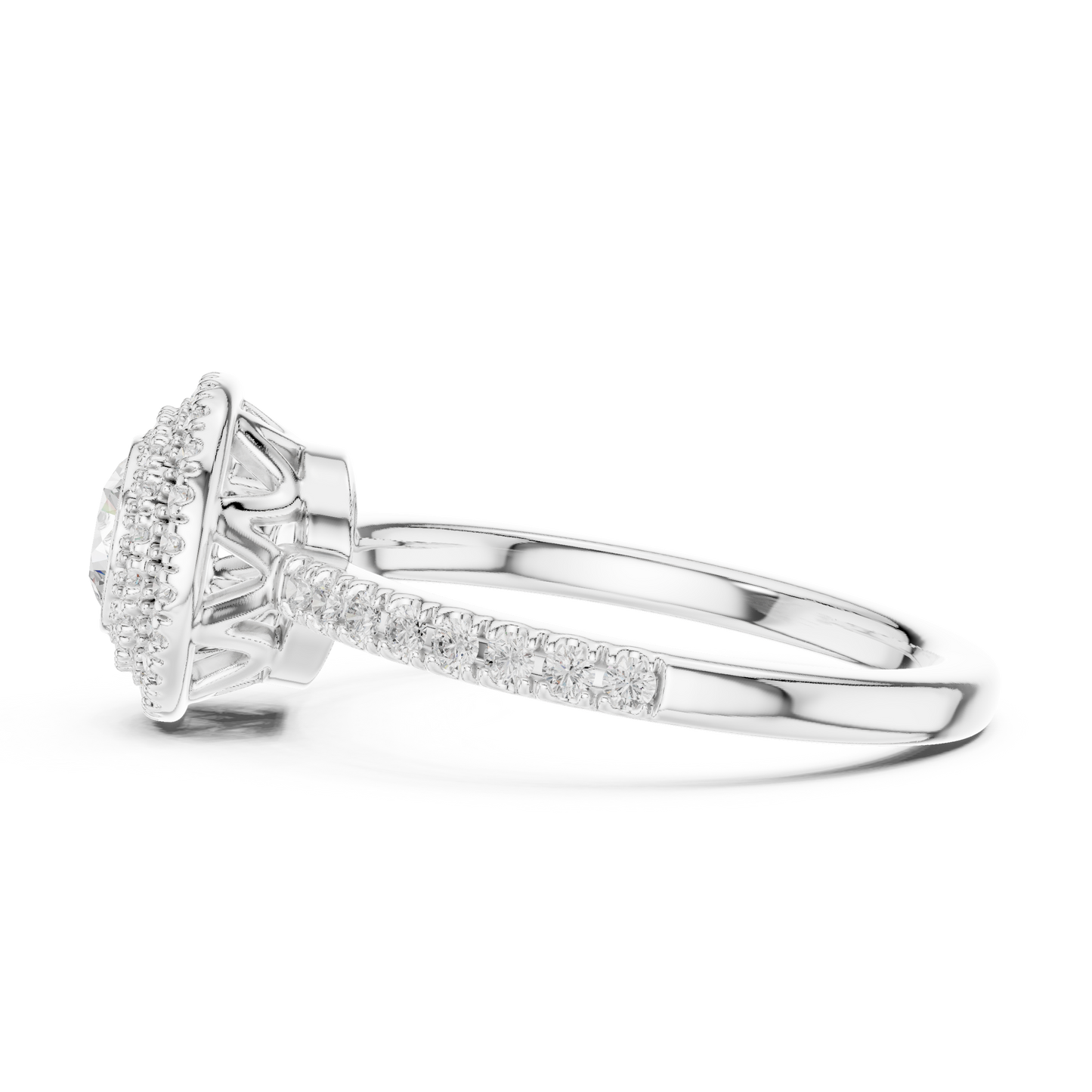 Round Halo Lab Grown Diamond Ring
