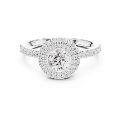 Round Halo Lab Grown Diamond Ring