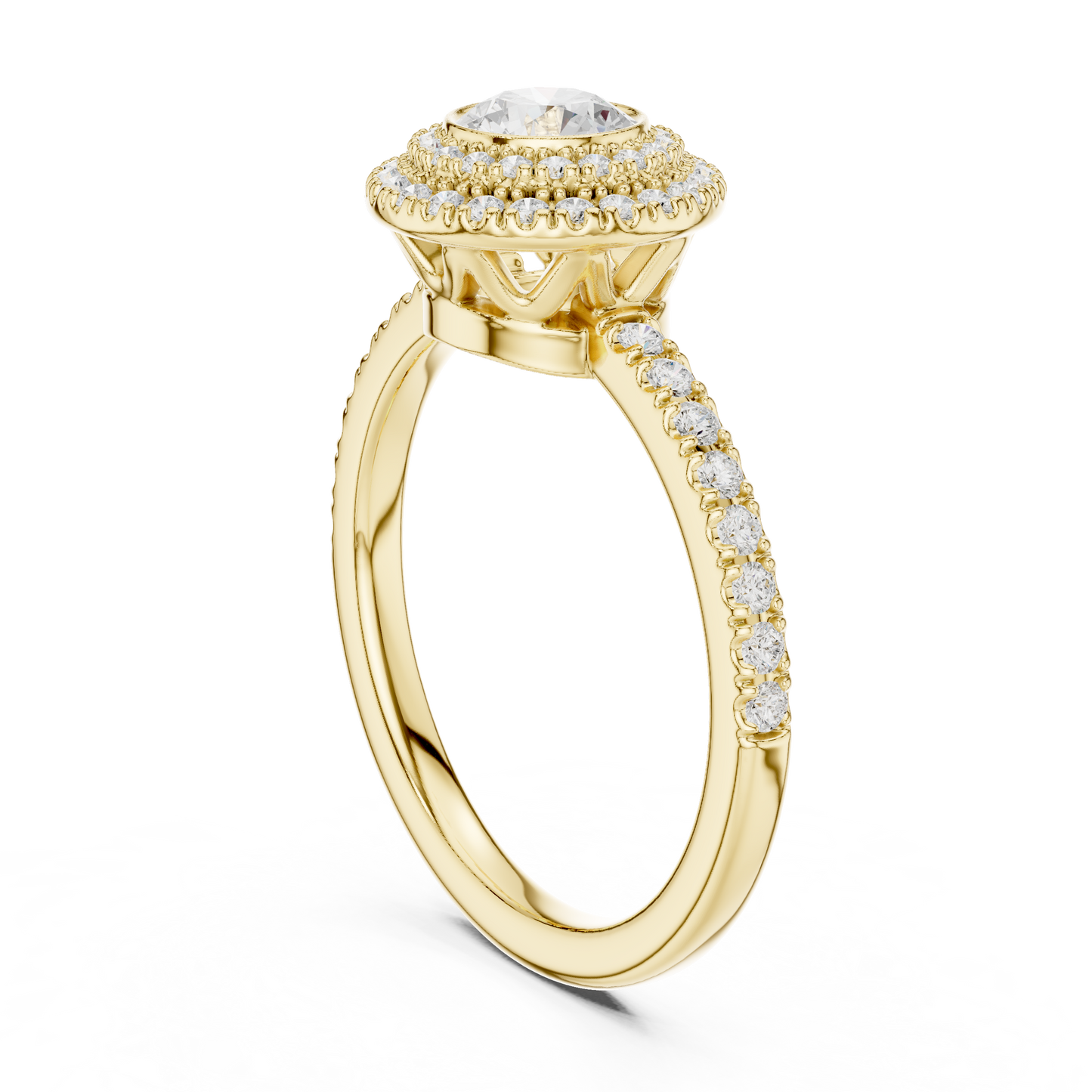Round Halo Lab Grown Diamond Ring