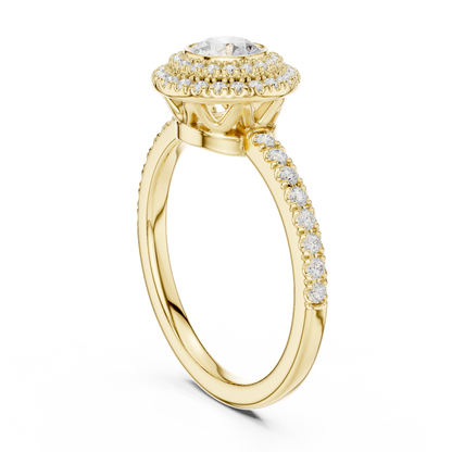 Round Halo Lab Grown Diamond Ring