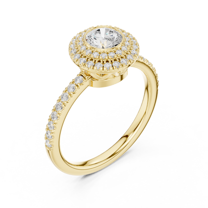Round Halo Lab Grown Diamond Ring