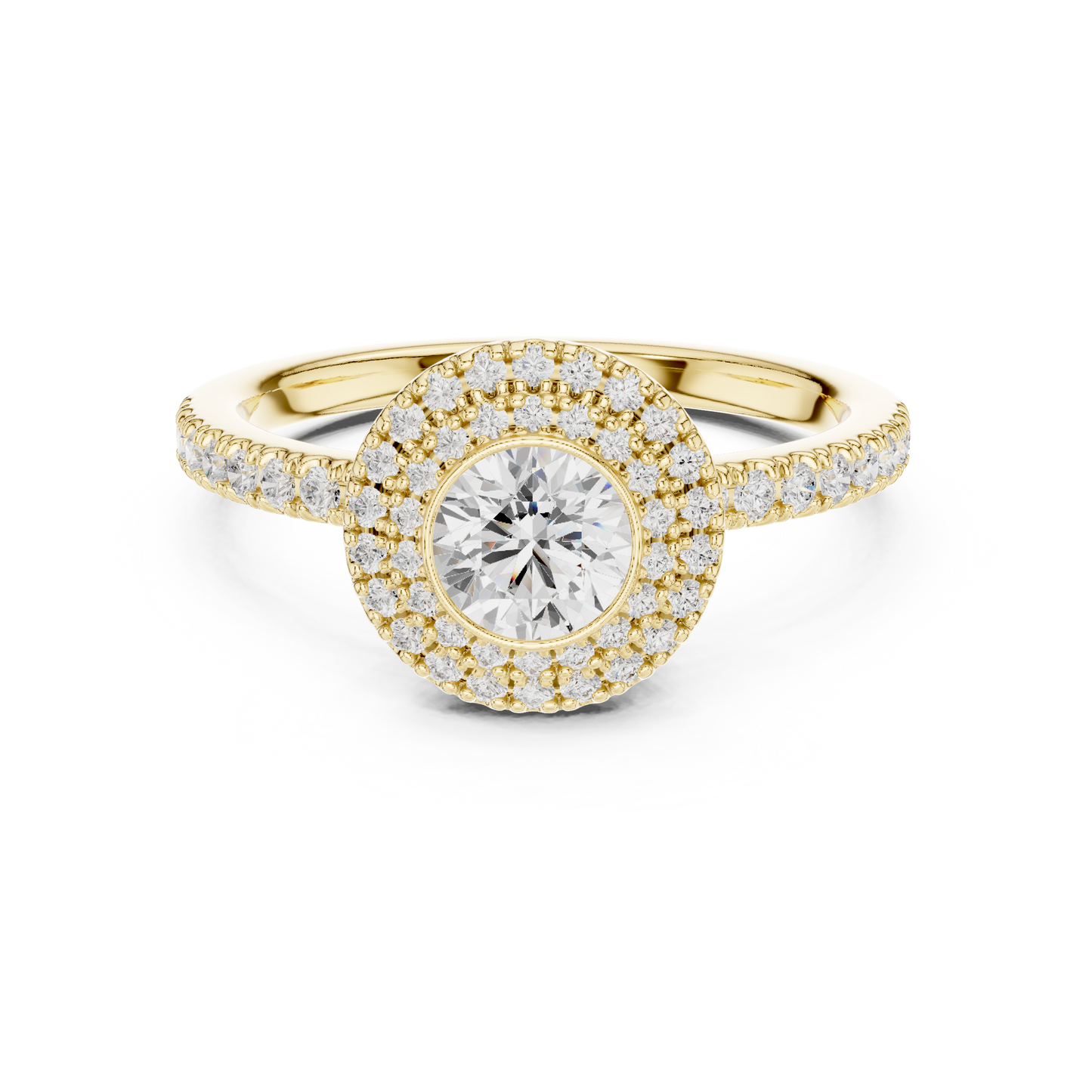 Round Halo Lab Grown Diamond Ring