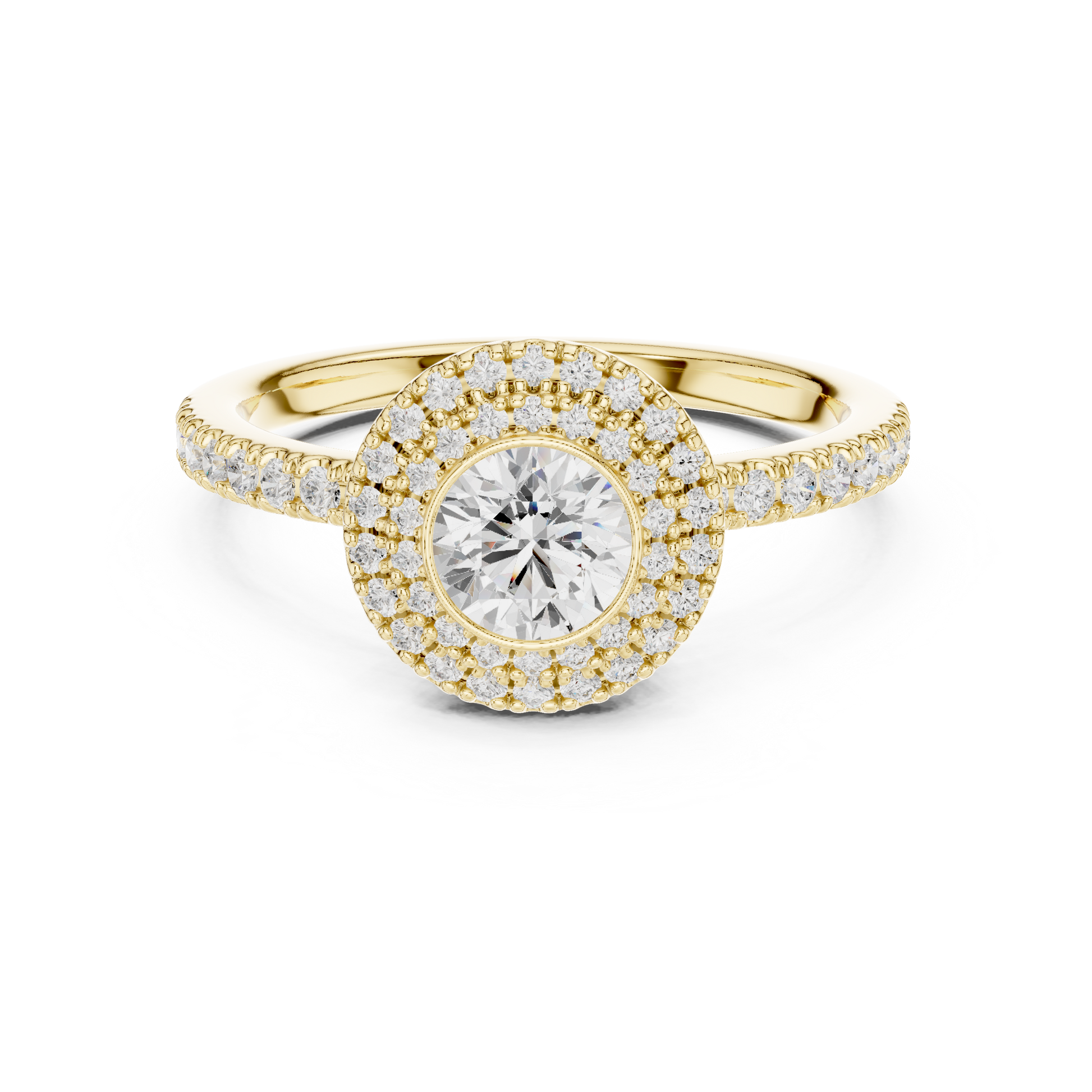 Round Halo Lab Grown Diamond Ring