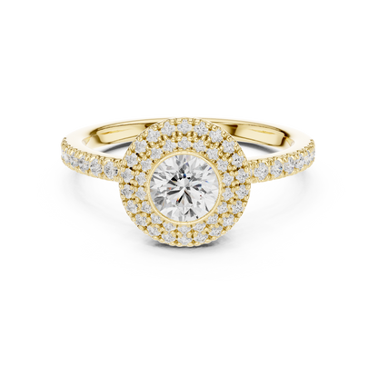 Round Halo Lab Grown Diamond Ring