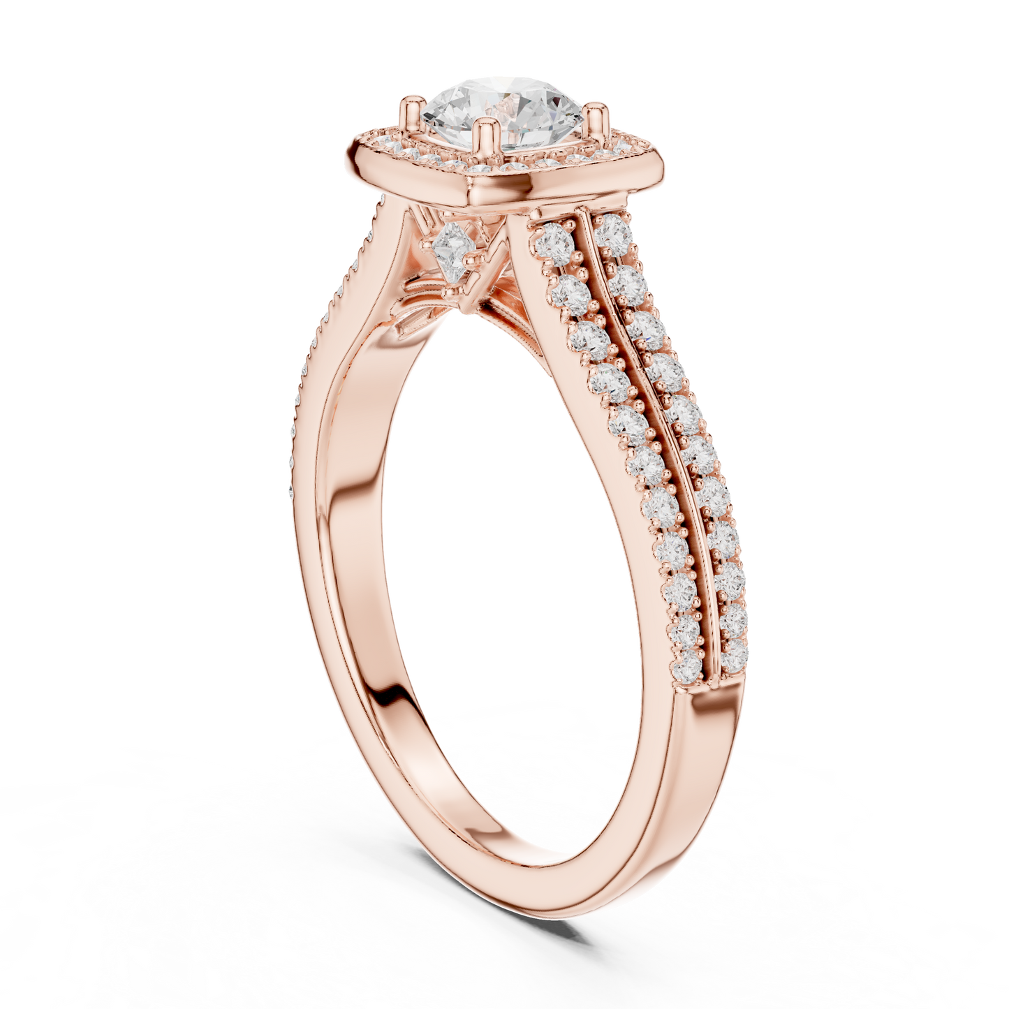 Mixed Shape Lab Grown Diamond Halo Ring