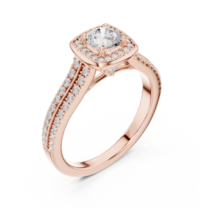 Mixed Shape Lab Grown Diamond Halo Ring