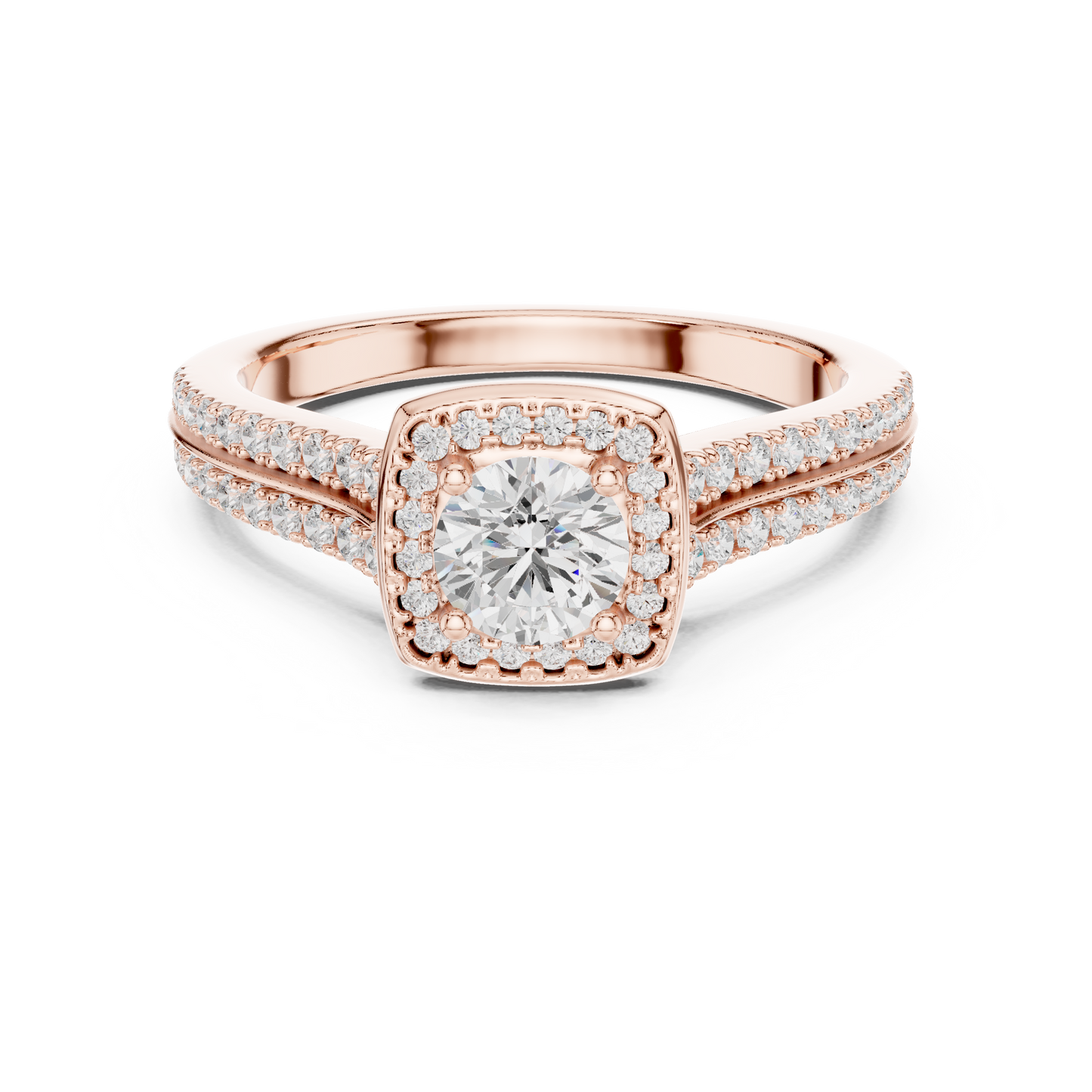 Mixed Shape Lab Grown Diamond Halo Ring