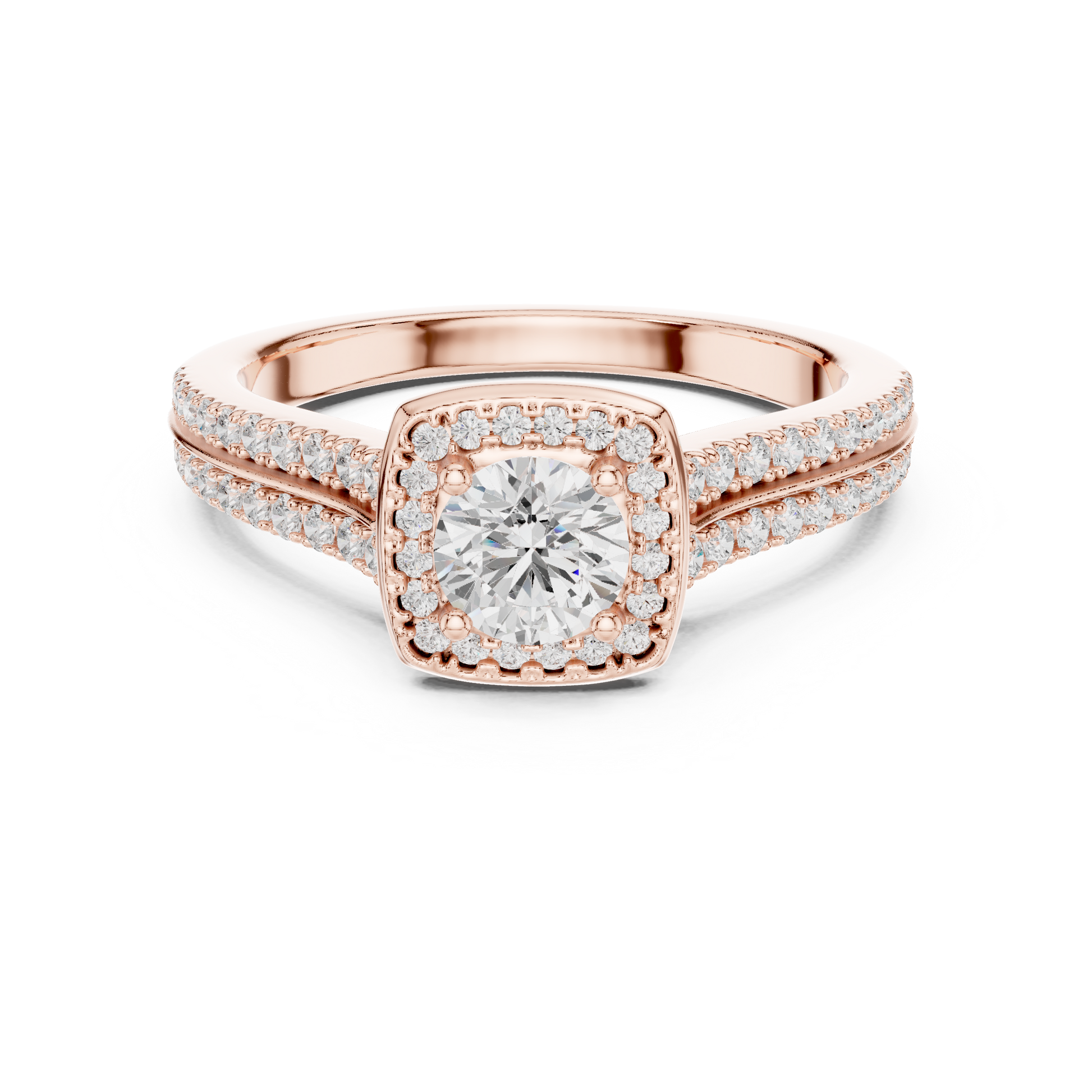 Mixed Shape Lab Grown Diamond Halo Ring