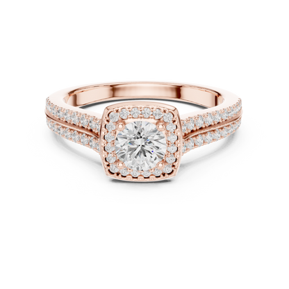 Mixed Shape Lab Grown Diamond Halo Ring
