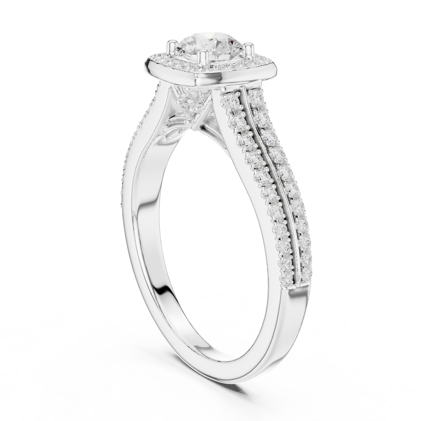 Mixed Shape Lab Grown Diamond Halo Ring