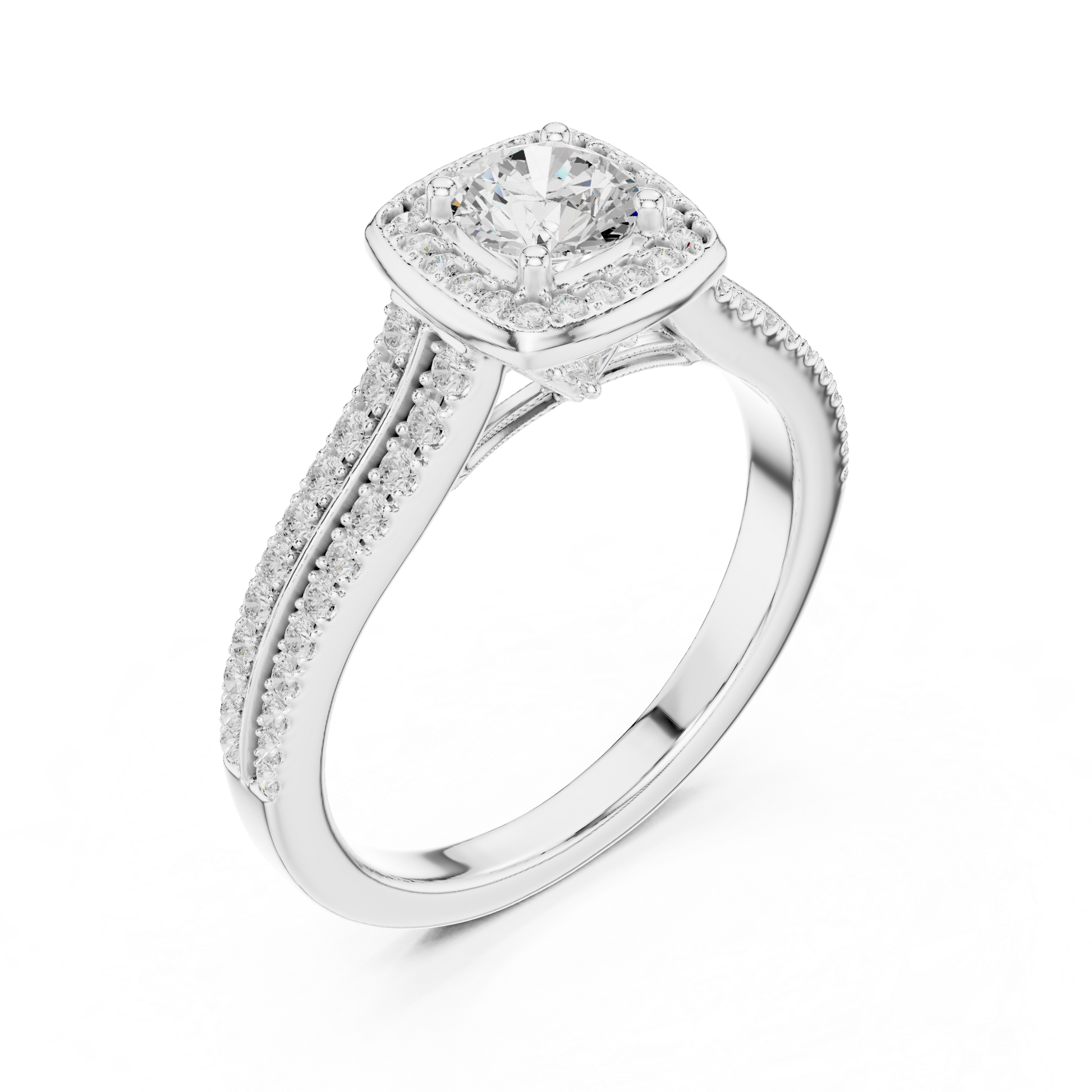 Mixed Shape Lab Grown Diamond Halo Ring