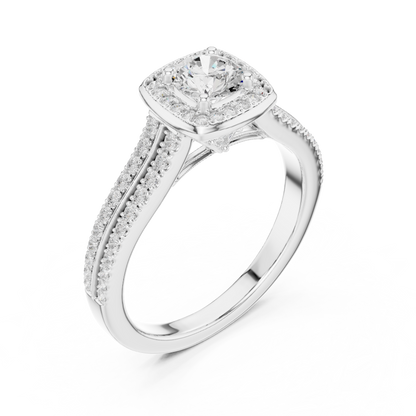 Mixed Shape Lab Grown Diamond Halo Ring