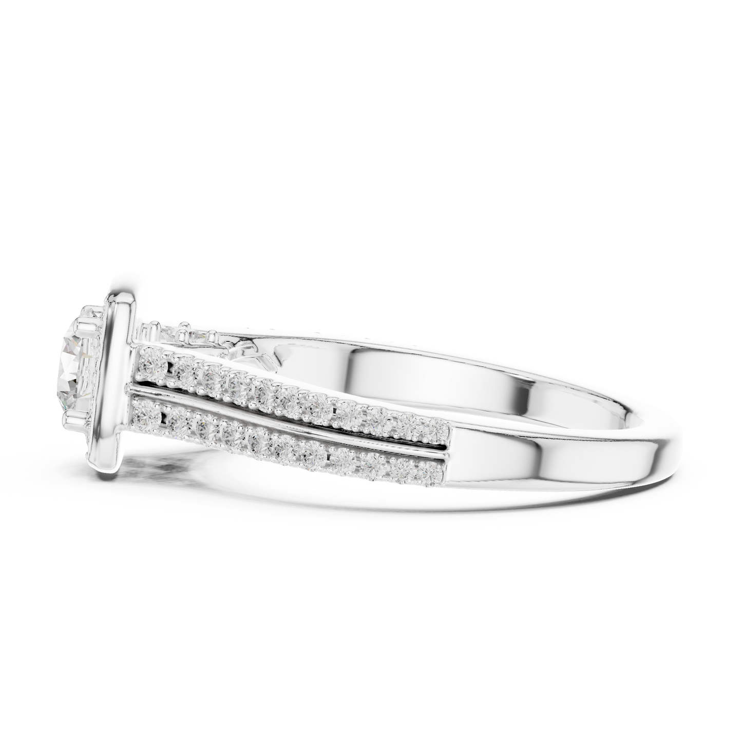 Mixed Shape Lab Grown Diamond Halo Ring