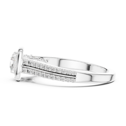 Mixed Shape Lab Grown Diamond Halo Ring