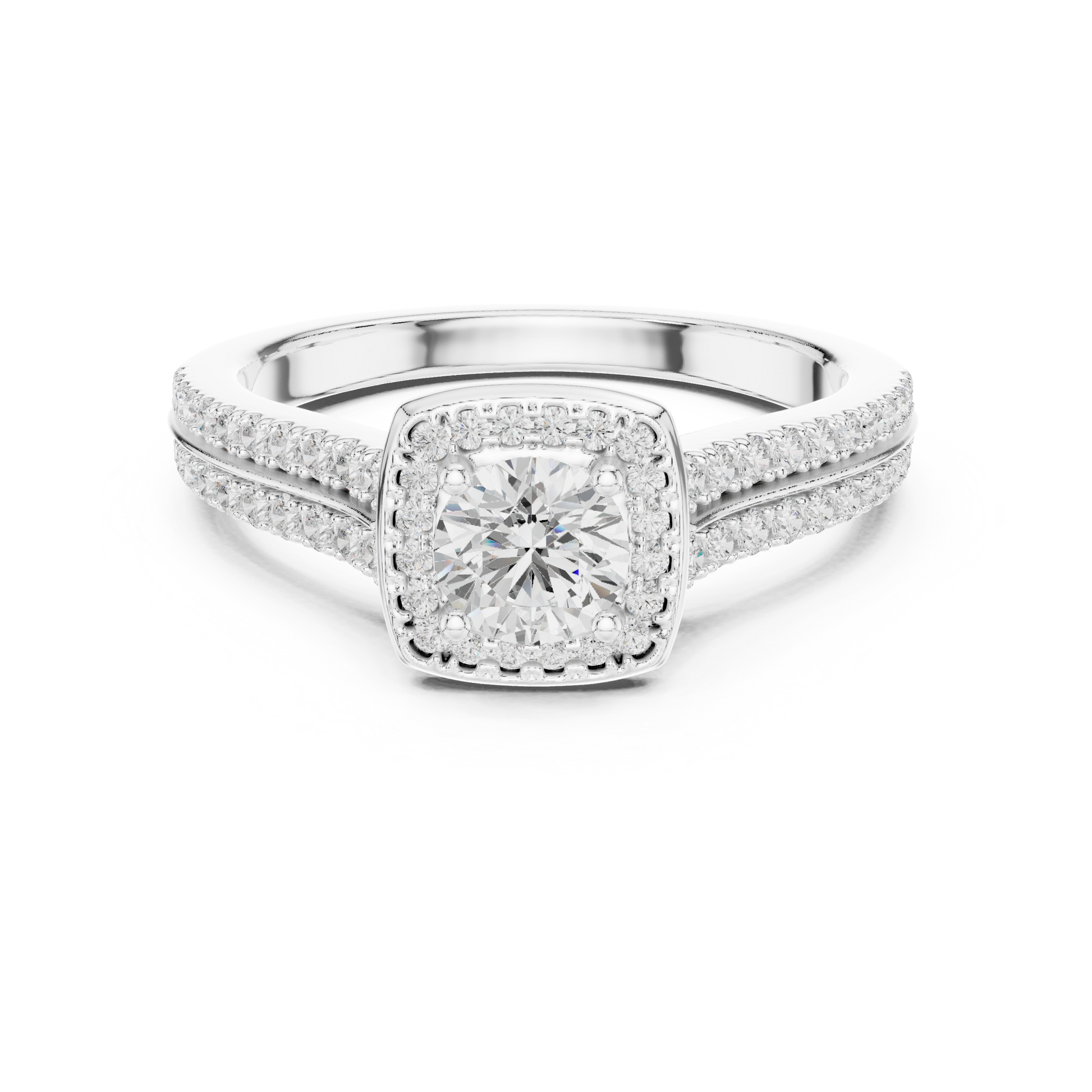 Mixed Shape Lab Grown Diamond Halo Ring