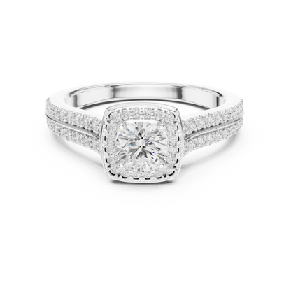 Mixed Shape Lab Grown Diamond Halo Ring