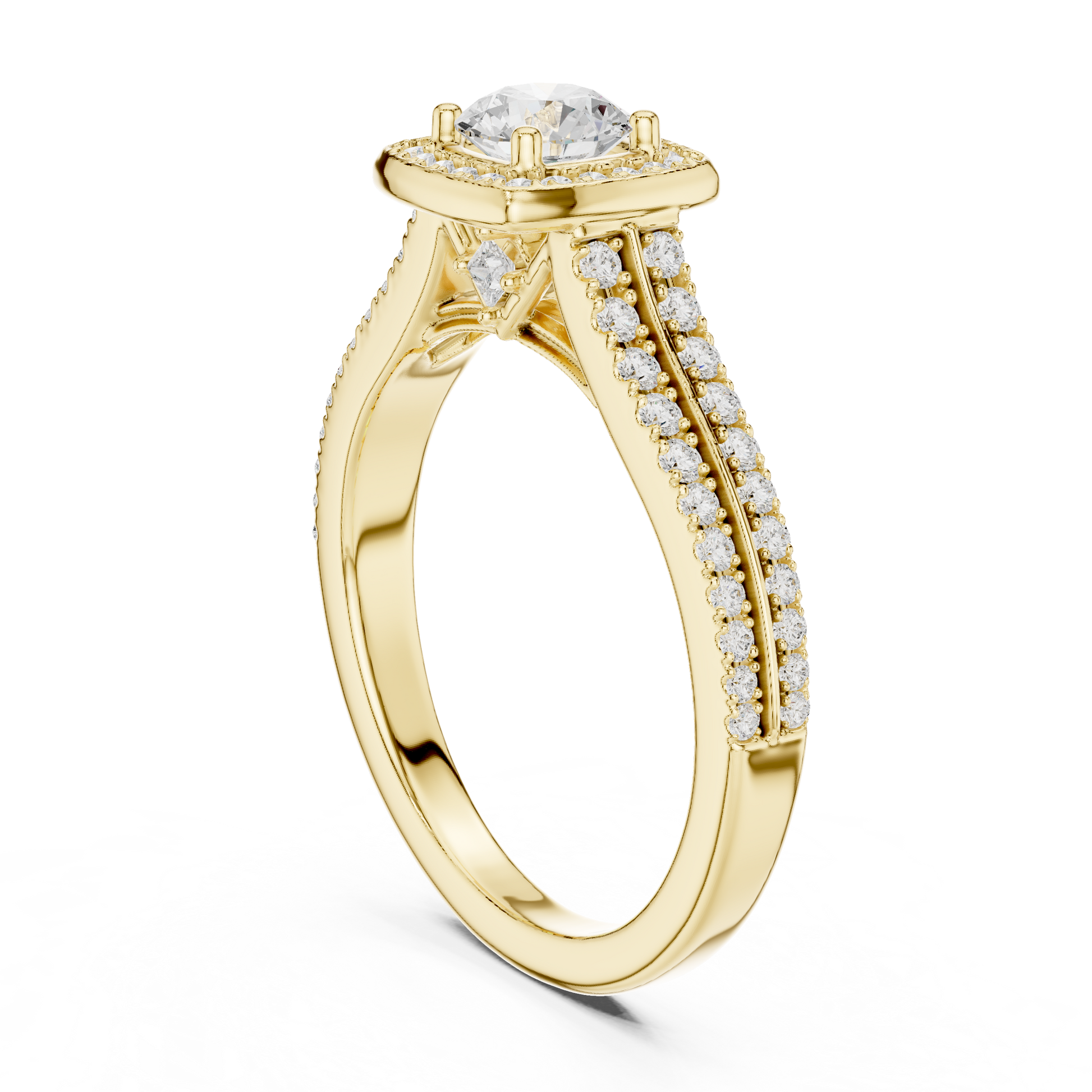 Mixed Shape Lab Grown Diamond Halo Ring