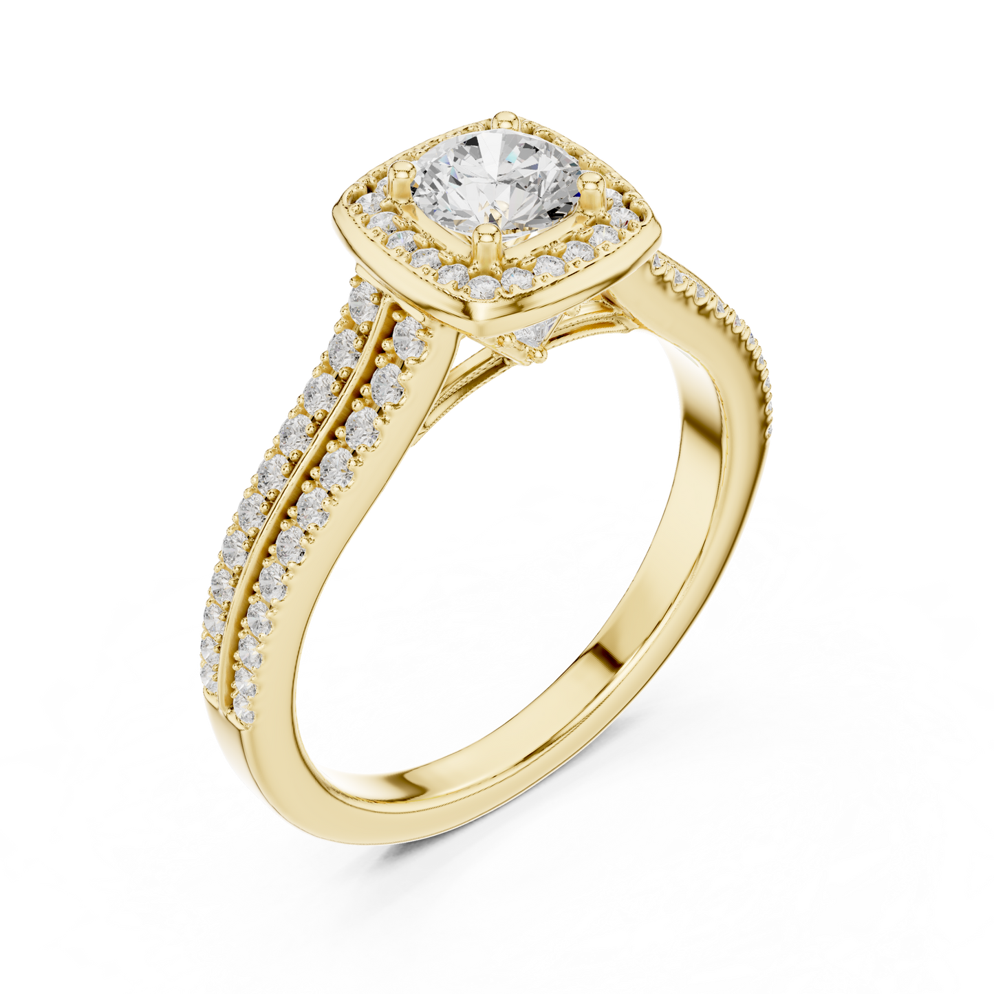 Mixed Shape Lab Grown Diamond Halo Ring