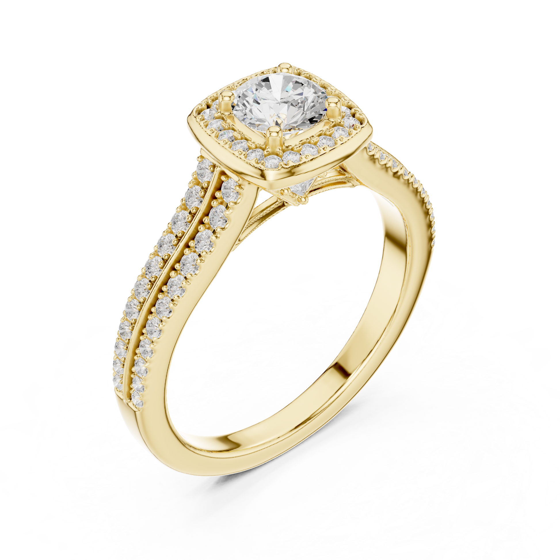 Mixed Shape Lab Grown Diamond Halo Ring