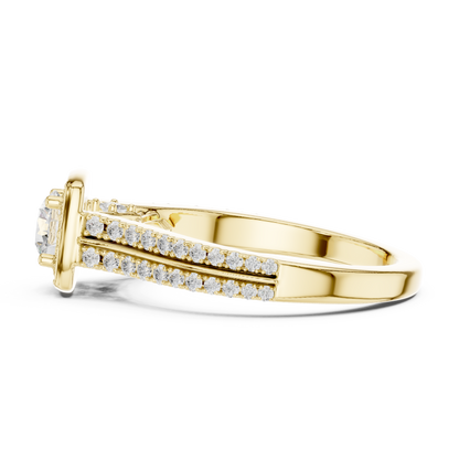 Mixed Shape Lab Grown Diamond Halo Ring