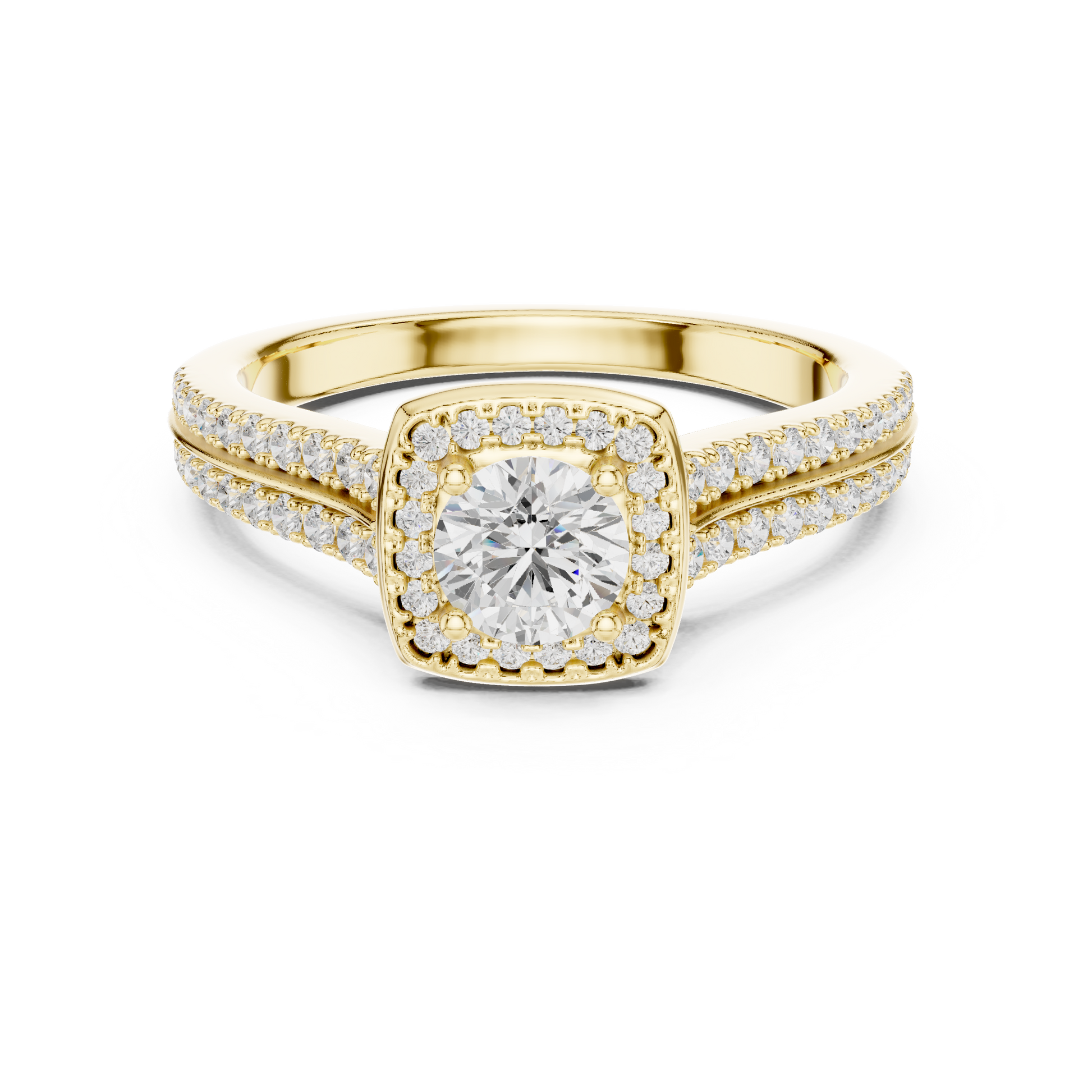 Mixed Shape Lab Grown Diamond Halo Ring